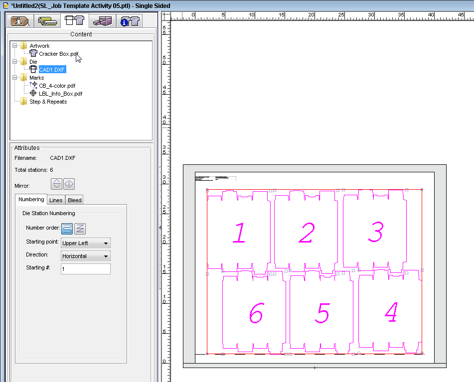 Pandora training > Objective 3—Import artwork and position the artwork In the job template > DragArtworkToJobTemplate.png