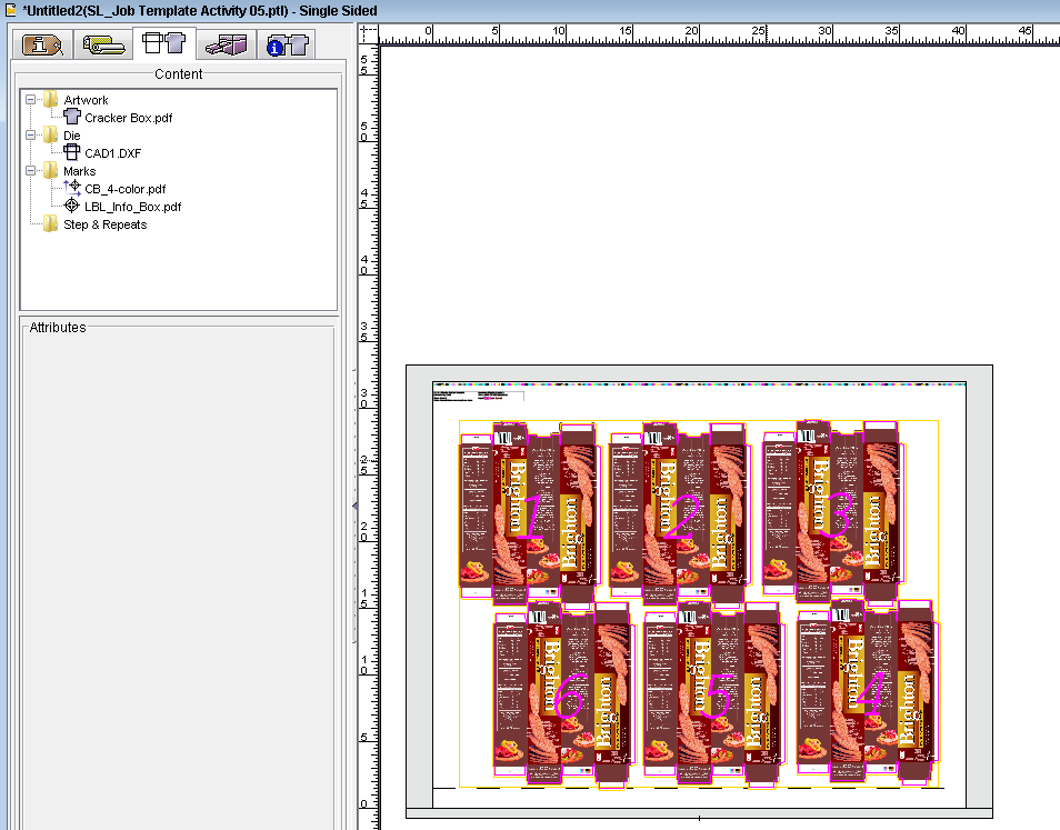 Pandora training > Objective 3—Import artwork and position the artwork In the job template > ViewImposedArtwork.png