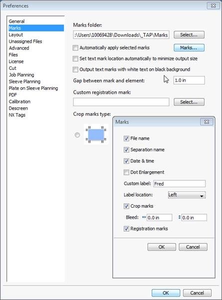 VPS+ 9.5 > 9. Set the cut area to include or exclude separation marks > TAP421_MarksSettings.jpg