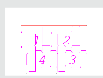 Pandora training > Objective 3—Import a die and artwork to the regional versioning job and position the artwork > DieStations1and4Selected.png